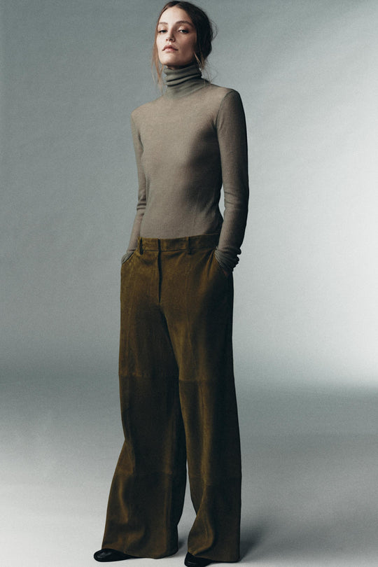 Pantalon 100 % cuir suédé Édition limitée