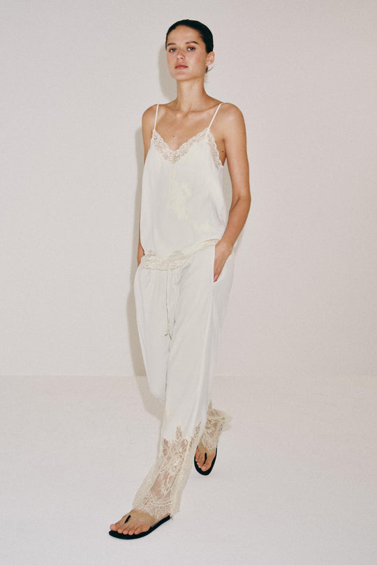 Pantalon style pyjama en dentelle ZW Collection