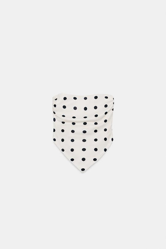 Top satiné bustier lien à nouer
