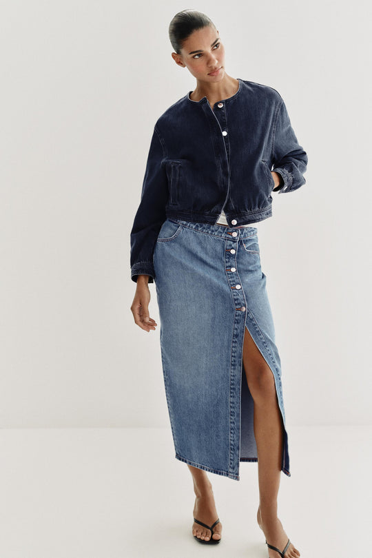 Jupe Z1975 croisée en denim