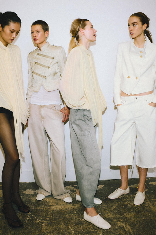 Jean ZW Collection effet délavé taille haute