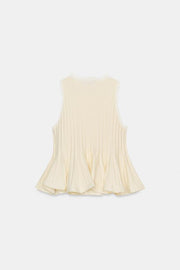 Top côtelé en maille peplum