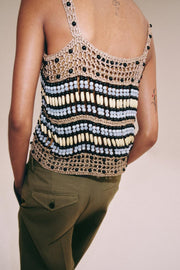 Top en maille à perles
