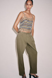 Top en maille à perles