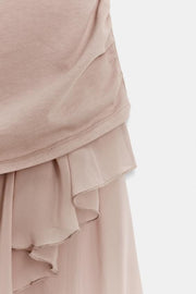 Robe contrastée à volants