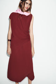 Robe longue asymétrique
