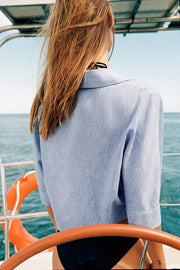 Chemise en lin avec nœud