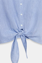 Chemise en lin avec nœud