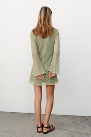 Robe mini au crochet à détail métallique