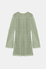 Robe mini au crochet à détail métallique