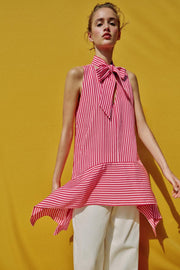 Top asymétrique à rayures