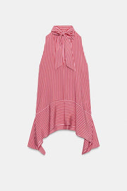 Top asymétrique à rayures