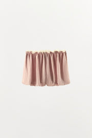 Short ballon à rayures et dentelle