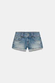 Short mini en denim TRF à clous