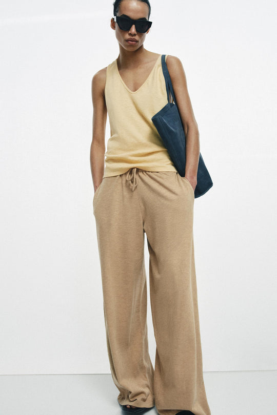 Pantalon droit en coton