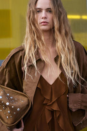 Robe courte à volants