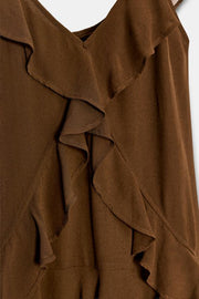 Robe courte à volants