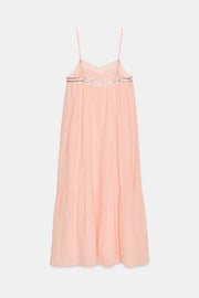 Robe midi en mousseline à clous