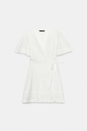 Robe courte croisée structurée