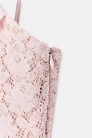 Robe mini en dentelle ballon