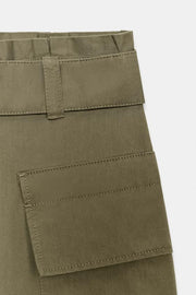 Pantalon paperbag cargo avec ceinture