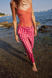 Pantalon chino à rayures