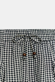 Jupe-culotte à carreaux vichy évasée