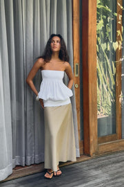Robe midi contrastée