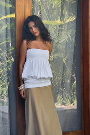 Robe midi contrastée