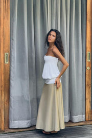 Robe midi contrastée
