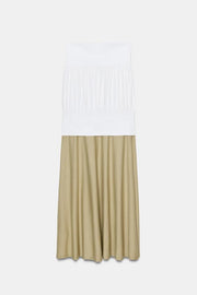 Robe midi contrastée