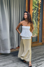 Robe midi contrastée