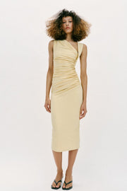 Robe midi drapée