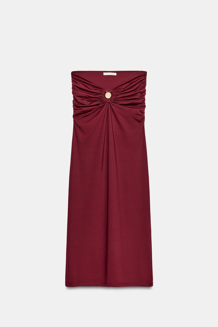 Jupe midi en polyamide à détail métallique