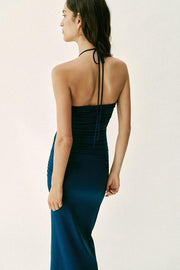 Robe midi à découpes en polyamide