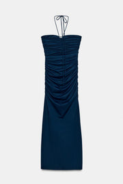 Robe midi à découpes en polyamide