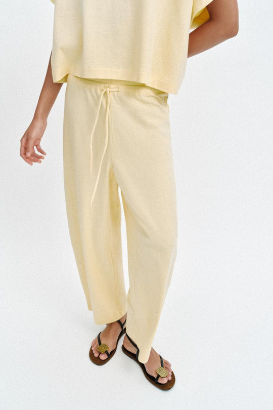 Pantalon texturé à cordons