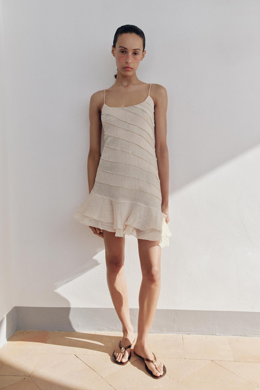 Robe nuisette à perles