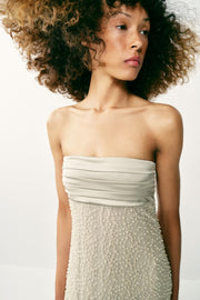Robe bustier à perles