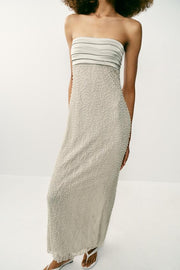 Robe bustier à perles
