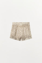 Short bouffant imprimé à pois