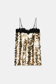 Robe courte à sequins ZW Collection