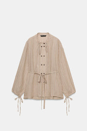 Chemise 100 % lin à rayures ZW Collection