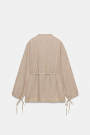 Chemise 100 % lin à rayures ZW Collection