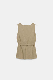 Top en lin avec ceinture ZW Collection