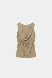 Top en lin avec ceinture ZW Collection