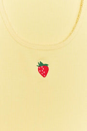 Top à broderie sur le devant