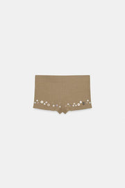 Short côtelé à boutons