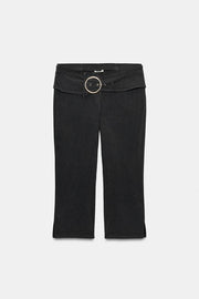 Pantalon capri avec ceinture