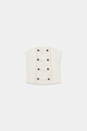 Top bustier à brandebourgs